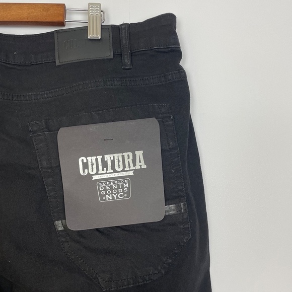 ❌ SOLD NWT - MEN'S CULTURA PREMIUM DENIM, SLIM STRETCH JEANS, BLACK, SIZE 42 - Picture 5 of 12
